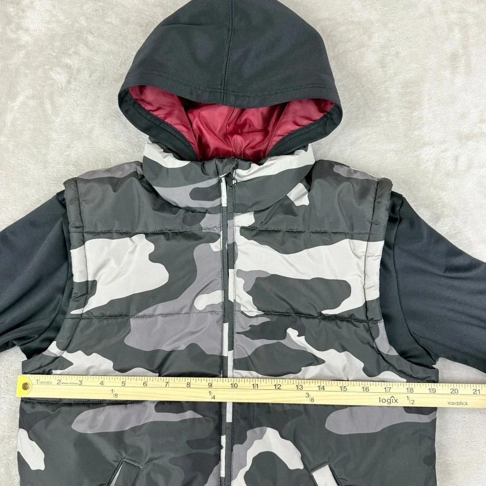 Air Jordan Vest Jacket Youth L 12-13 YR Camouflage Puffer Hoodie Jump Man Zip Up